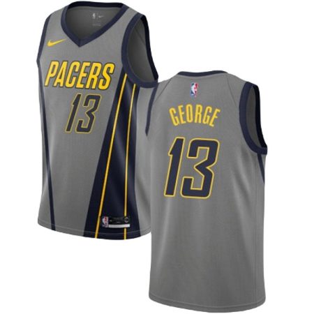 Men's Indiana Pacers Paul George City Edition Jersey - Gray